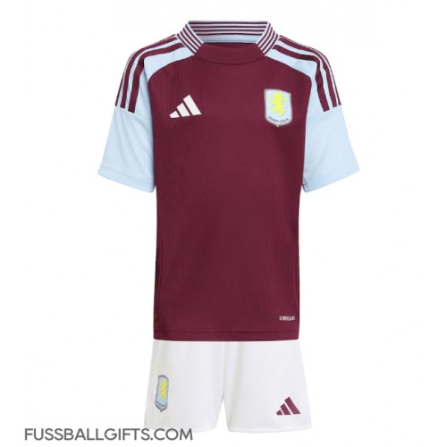 Aston Villa Fußballbekleidung Heimtrikot Kinder 2024-25 Kurzarm (+ kurze hosen)